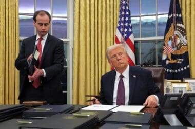 U.S. President Donald Trump at the Oval Office in Washington