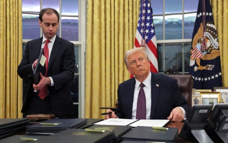 U.S. President Donald Trump at the Oval Office in Washington