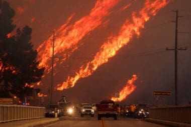 Hughes Fire, at Castaic Lake