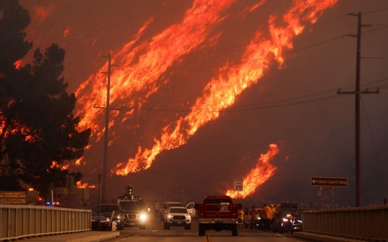 Hughes Fire, at Castaic Lake