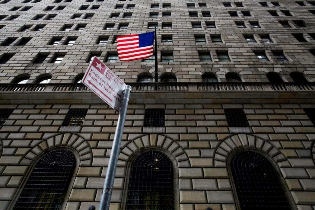 The Federal Reserve Bank of New York building is seen in the Manhattan borough of New York