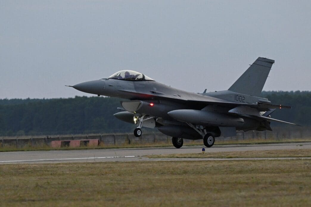 Handover ceremony of two F-16s, in Malacky