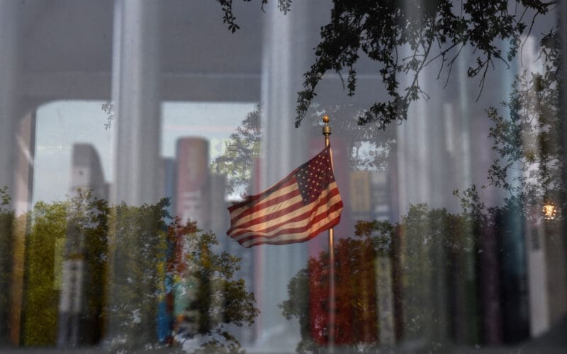 A Little Free Library contains banned books in Houston