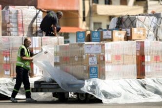 Medical aid shipment from WHO and UNHCR arrives in Beirut
