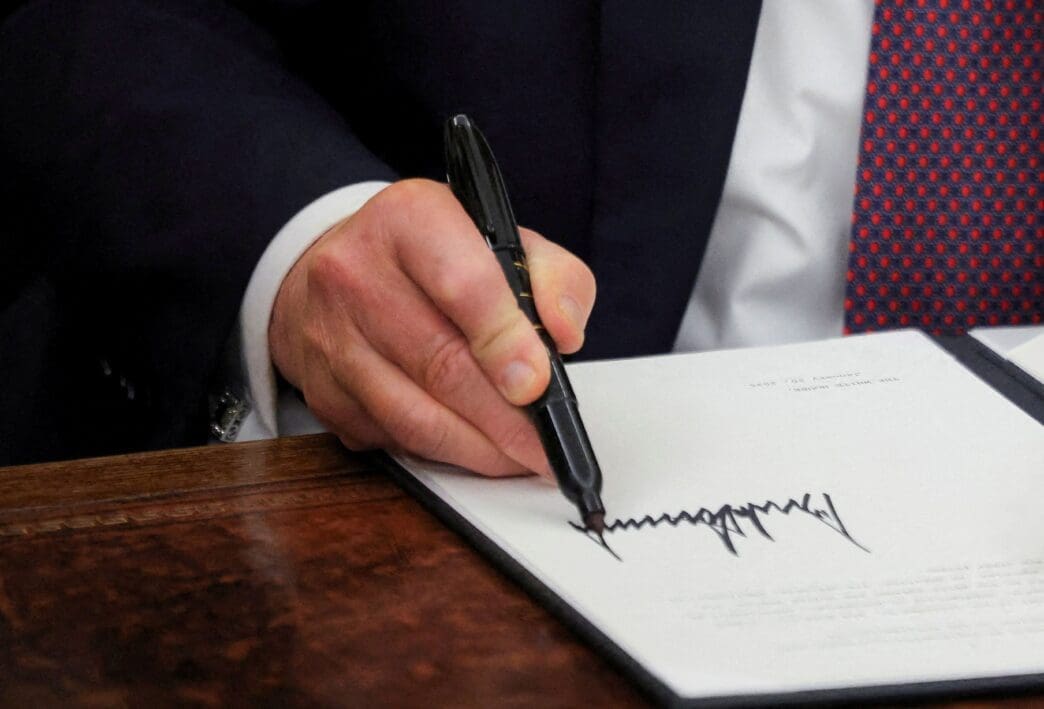U.S. President Donald Trump at the Oval Office in Washington