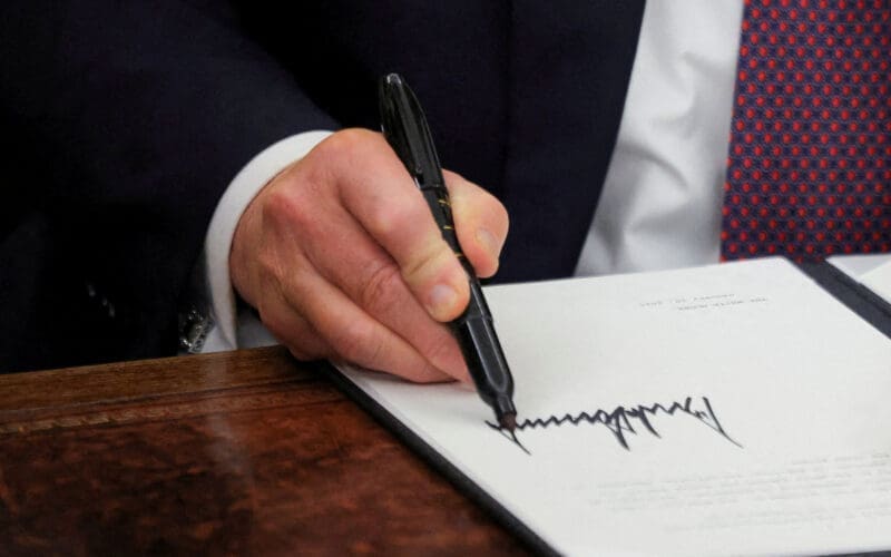 U.S. President Donald Trump at the Oval Office in Washington