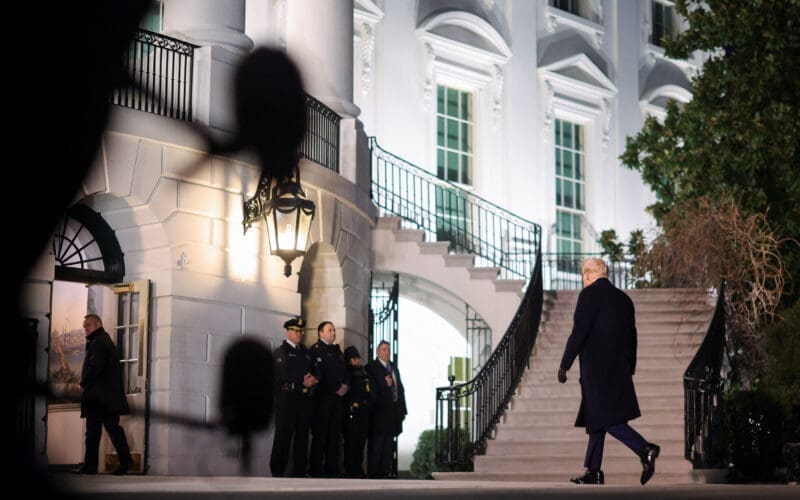 U.S. President Donald Trump returns from Florida to the White House, in Washington