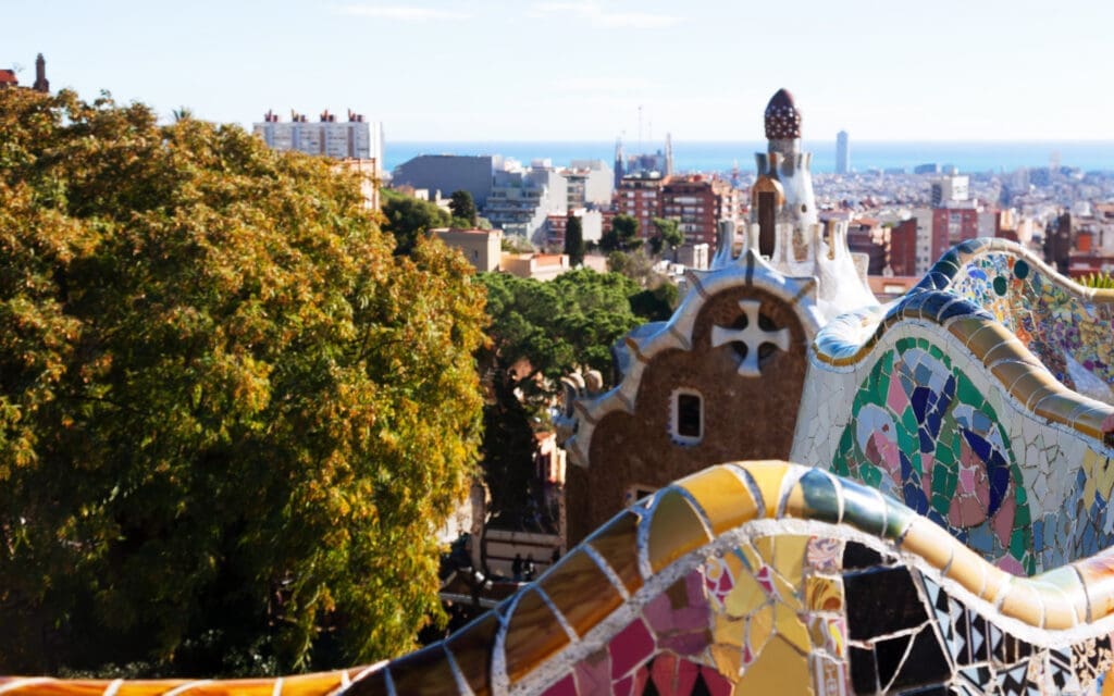 A section of Park Güell in Barcelona