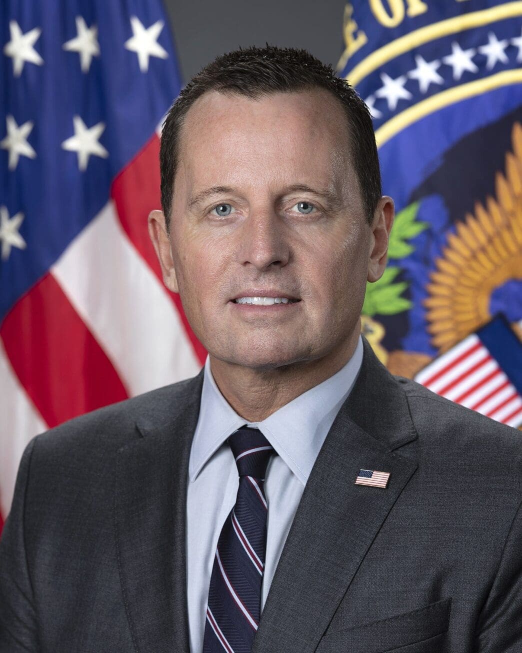 Acting Director of National Intelligence, Richard Grenell, official portrait. By Office of the Director of National Intelligence, Public Domain, via Commons Wikimedia