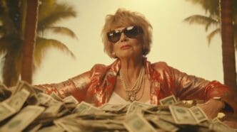 Affluent elderly woman with substantial wealth