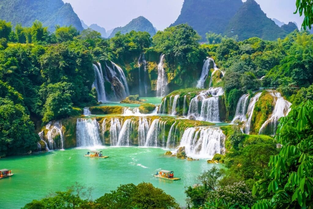 Ban Gioc waterfalls, near the border with China