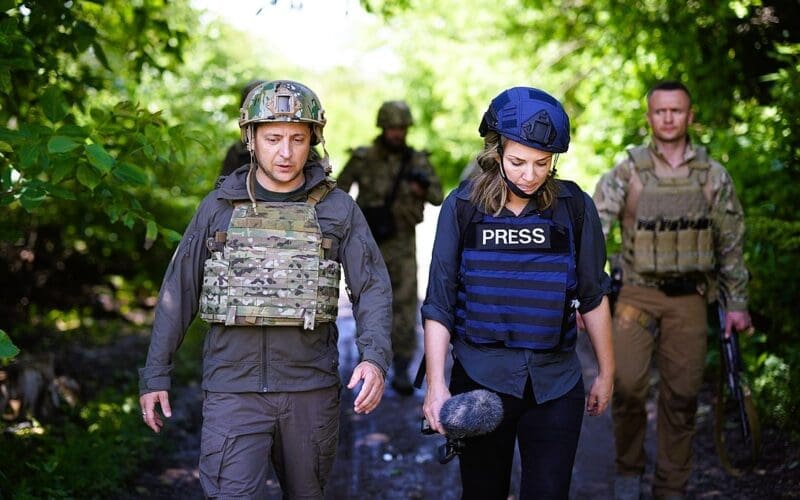 Zelenskyy in the Donetsk region in June 2021