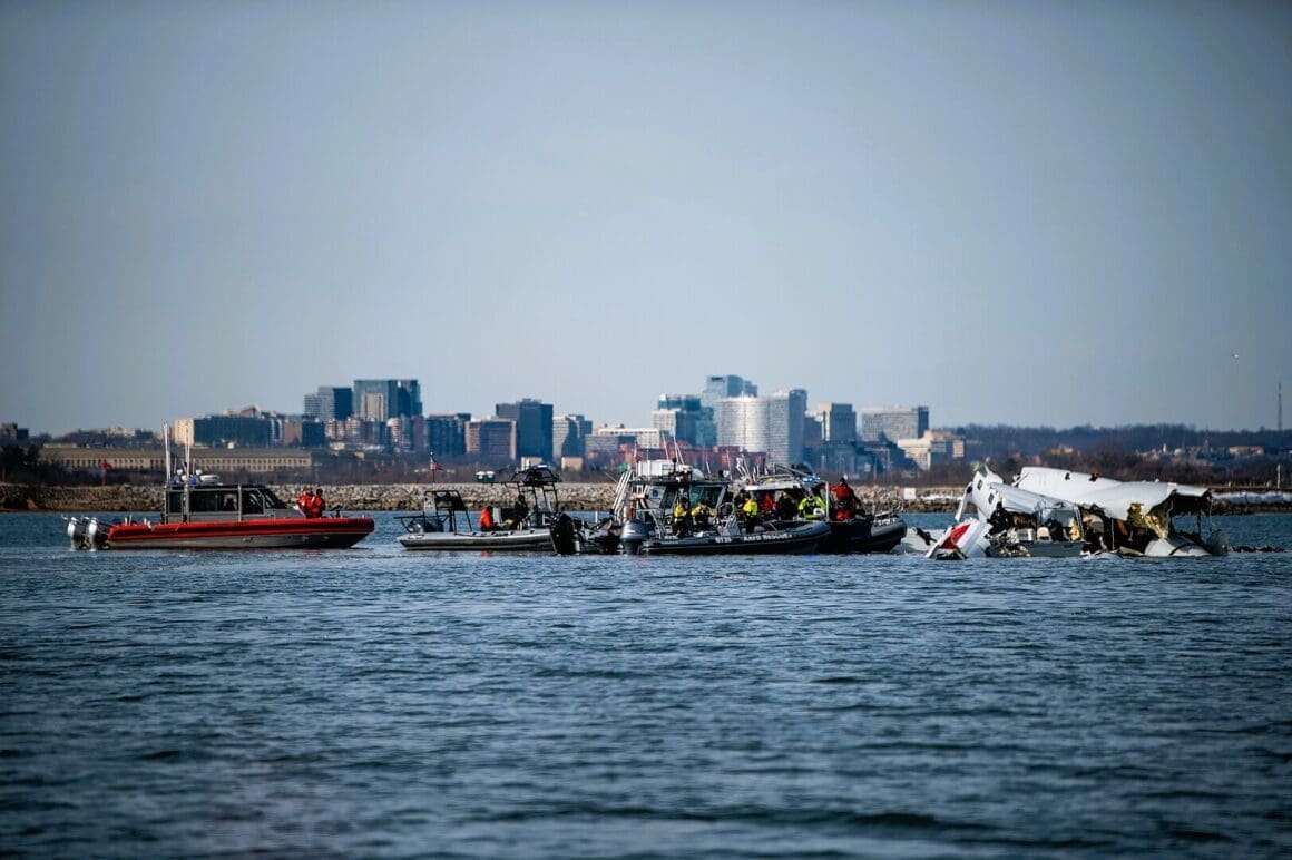 Coast Guard response teams at the scene on January 30