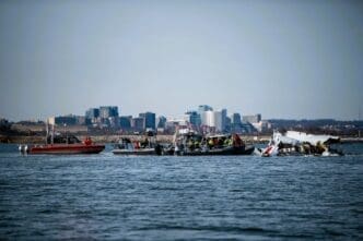 Coast Guard response teams at the scene on January 30
