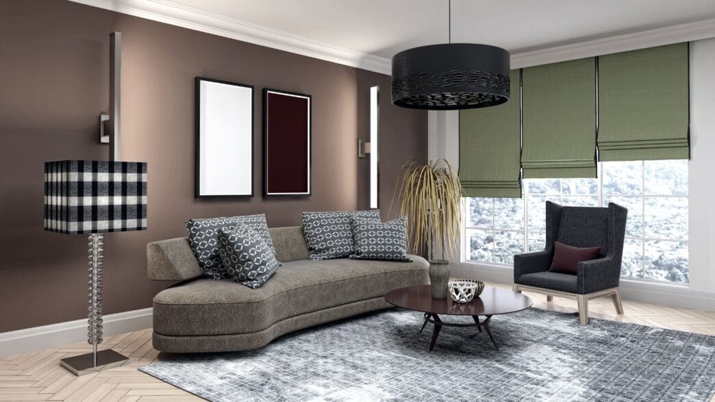 Illustration of the living room interior