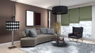 Illustration of the living room interior