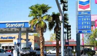 A Chevron station branded under the Standard name in Paradise, Nevada