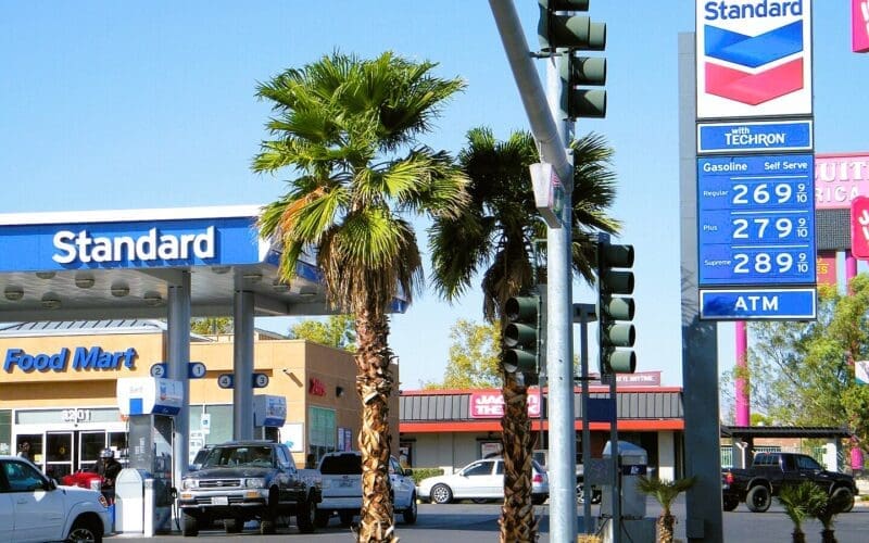 A Chevron station branded under the Standard name in Paradise, Nevada