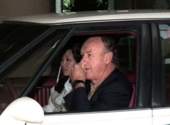 Actor Gene Hackman is spotted driving with his wife Betsy Arakawa