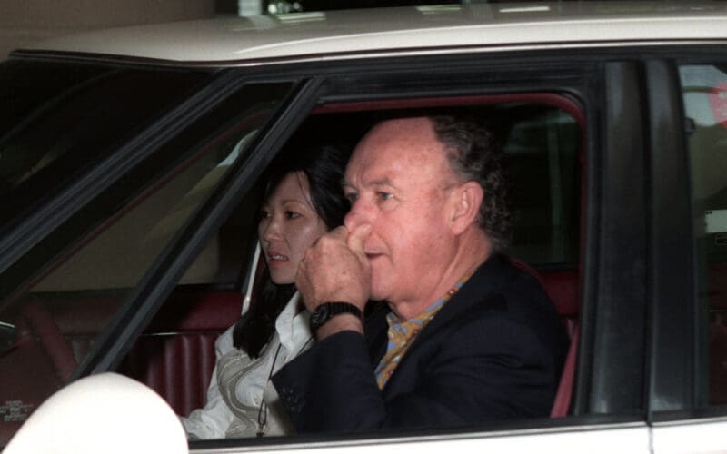 Actor Gene Hackman is spotted driving with his wife Betsy Arakawa