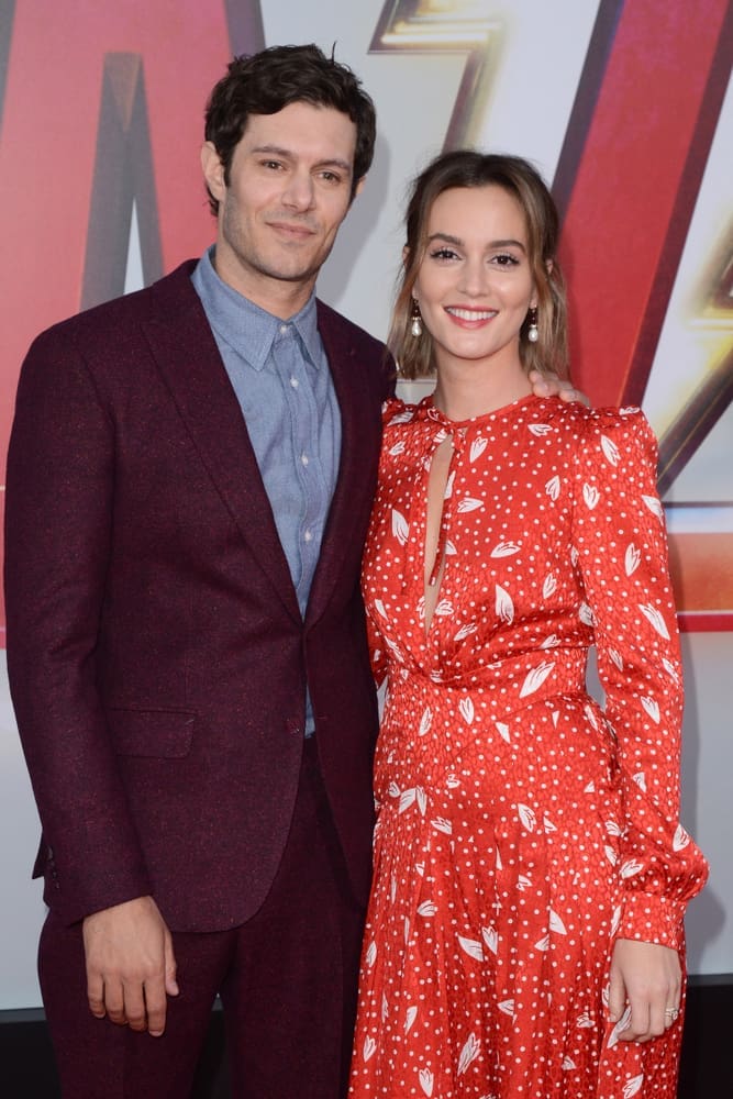 Adam Brody, Leighton Meester at the "Shazam" Premiere at the TCL Chinese Theater IMAX on March 28, 2019 in Los Angeles, CA