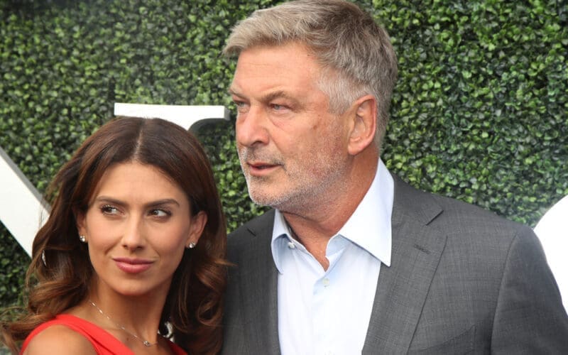 American actor, producer, and comedian Alec Baldwin with his wife Hilaria Thomas on the blue carpet before US Open 2017 opening night ceremony at Tennis Center in New York