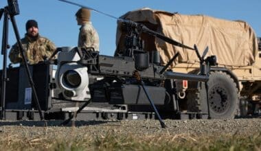 Anduril Ghost-X UAS prepared for flight near Mihail Kogălniceanu Air Base, Romania