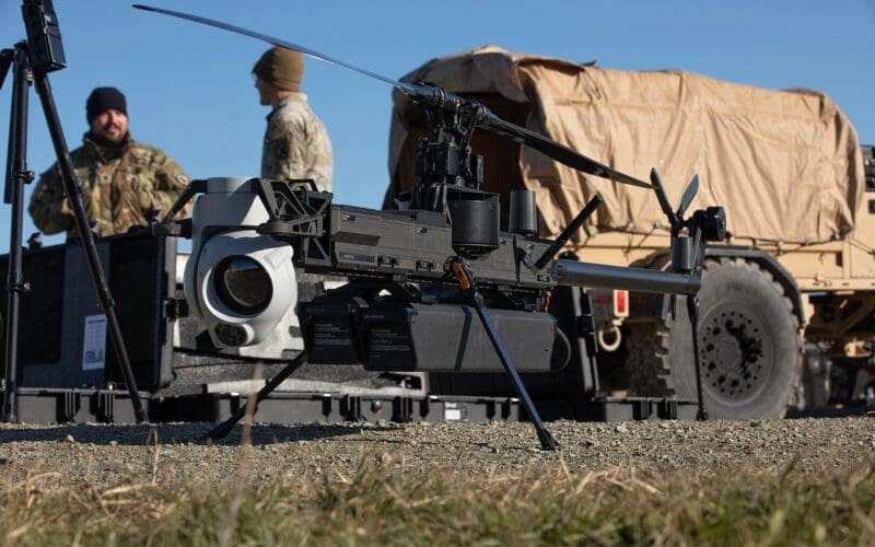 Anduril Ghost-X UAS prepared for flight near Mihail Kogălniceanu Air Base, Romania