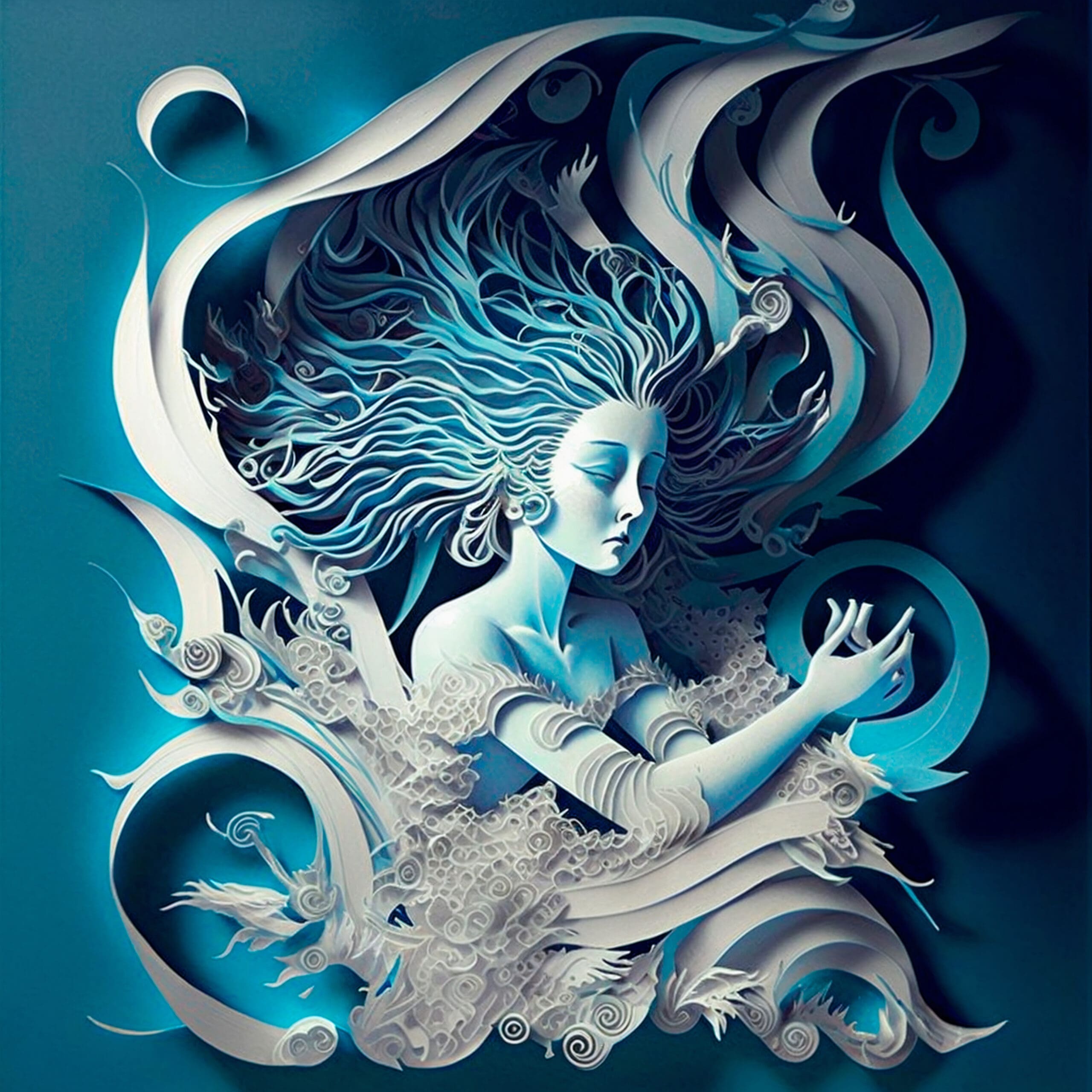 Aquarius zodiac sign concept