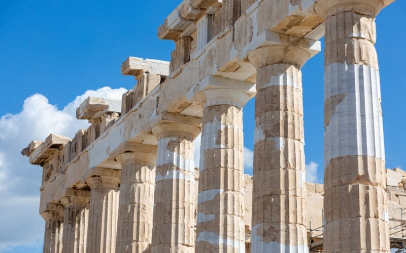 Beautiful shot of the Acropolis citadel in Athens, Greece