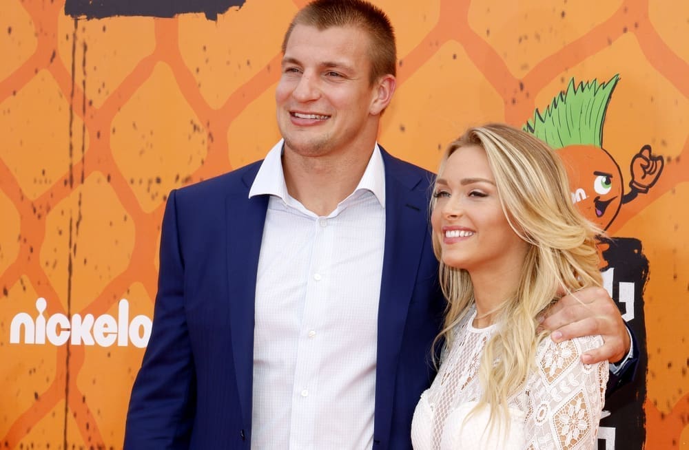 Camille Kostek and Rob Gronkowski at the Nickelodeon Kids' Choice Sports Awards 2016 held at the UCLA's Pauley Pavilion in Westwood, USA on July 14, 2016