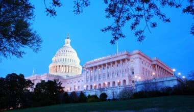 Close-up of the U.S. Capitol on Capitol Hill in Washington, D.C.