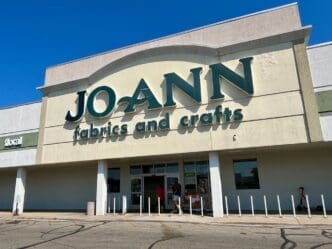 Customers Walk into a Jo-Ann Fabric Store at 2639 N Elston Ave in September 2024 in Chicago, IL