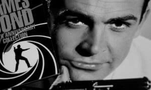 Detail of image of Sean Connery in role of James Bond 007 from Connery, Movie Icons, Taschen book and cover The Best of James Bond 30th anniversary collection