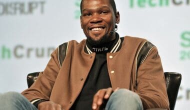 Durant speaking at TechCrunch Disrupt San Francisco in 2017