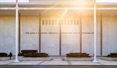 Entrance to the John F. Kennedy Center for the Performing Arts