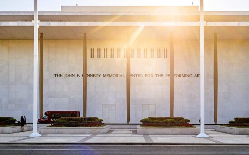 Entrance to the John F. Kennedy Center for the Performing Arts