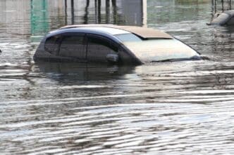 Flooded car in Kentucky