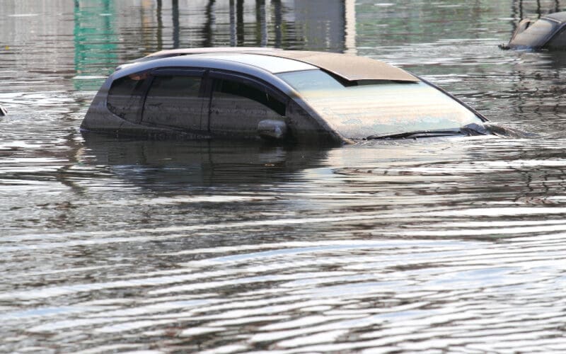 Flooded car in Kentucky