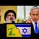 Israel and Hezbollah exchange heavy fire in major escalation. Benjamin netanyahu and hassan nasrallah. Hezbollah and israel