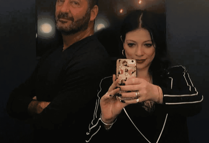 Jay Cohen and Michelle Trachtenberg celebrating Valentine's Day with his message: My Valentine. Photo by Jay Cohen/Instagram.