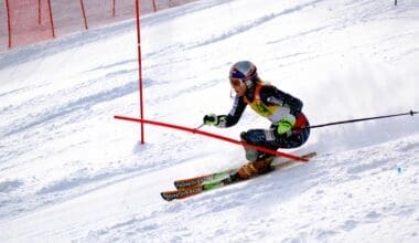 Lindsey Kildow during a slalom race in Aspen in November 2006