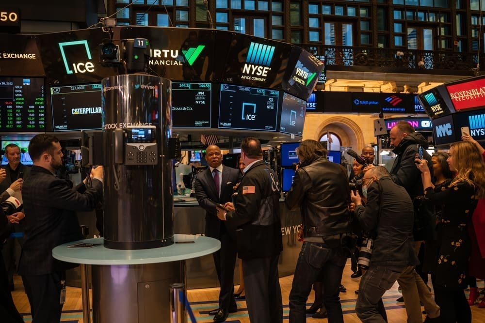 Mayor Adams rings the opening bell at the New York Stock Exchange on the last day of Black History Month