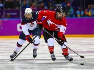 Meghan AGOSTA (CAN) at Canada vs. USA Ice hockey Women's Gold Medal Game at the Sochi 2014 Olympic Games