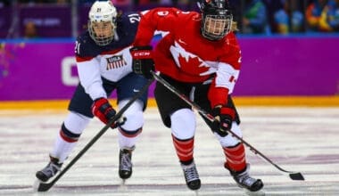 Meghan AGOSTA (CAN) at Canada vs. USA Ice hockey Women's Gold Medal Game at the Sochi 2014 Olympic Games