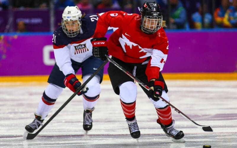 Meghan AGOSTA (CAN) at Canada vs. USA Ice hockey Women's Gold Medal Game at the Sochi 2014 Olympic Games