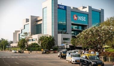 National Stock Exchange building at the Bandra Kurla Complex in Mumbai, Maharashtra, India