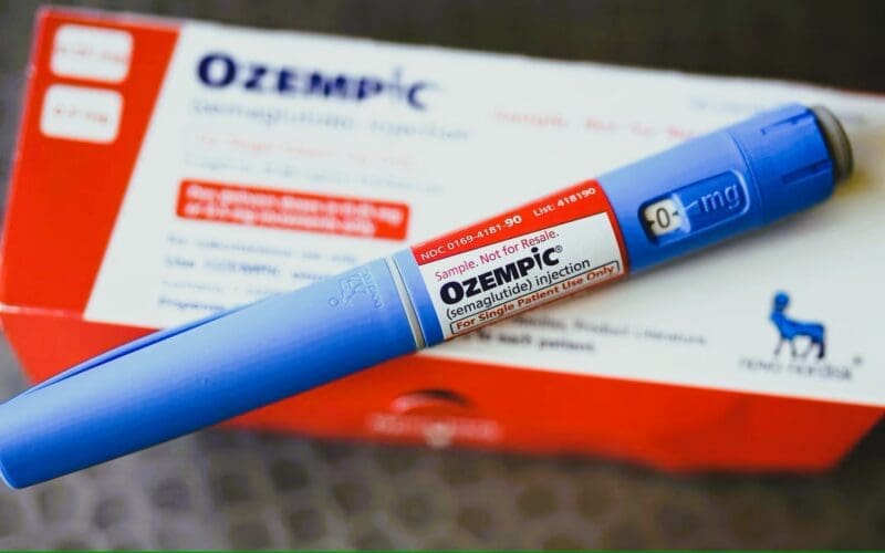 A box of the injectable medication Ozempic, one of the brand names for GLP-1 agonists