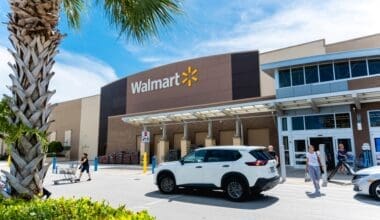 Pembroke Pines, Florida, USA - Aug 1, 2023 A Walmart Supercenter near Pines Boulevard