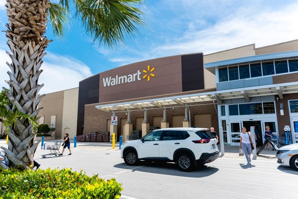 Pembroke Pines, Florida, USA - Aug 1, 2023 A Walmart Supercenter near Pines Boulevard